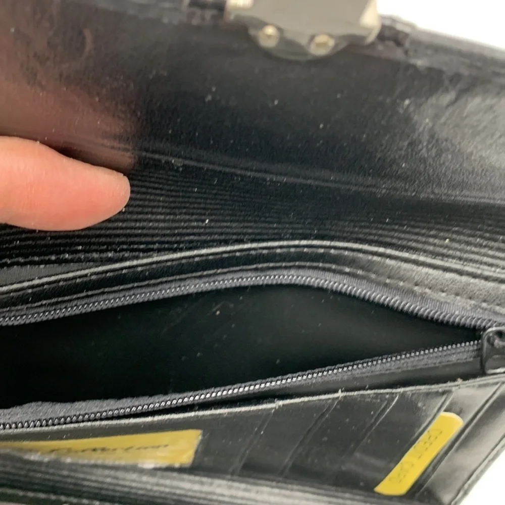 The Royalle Collection Black Wallet with Silver closure NWT